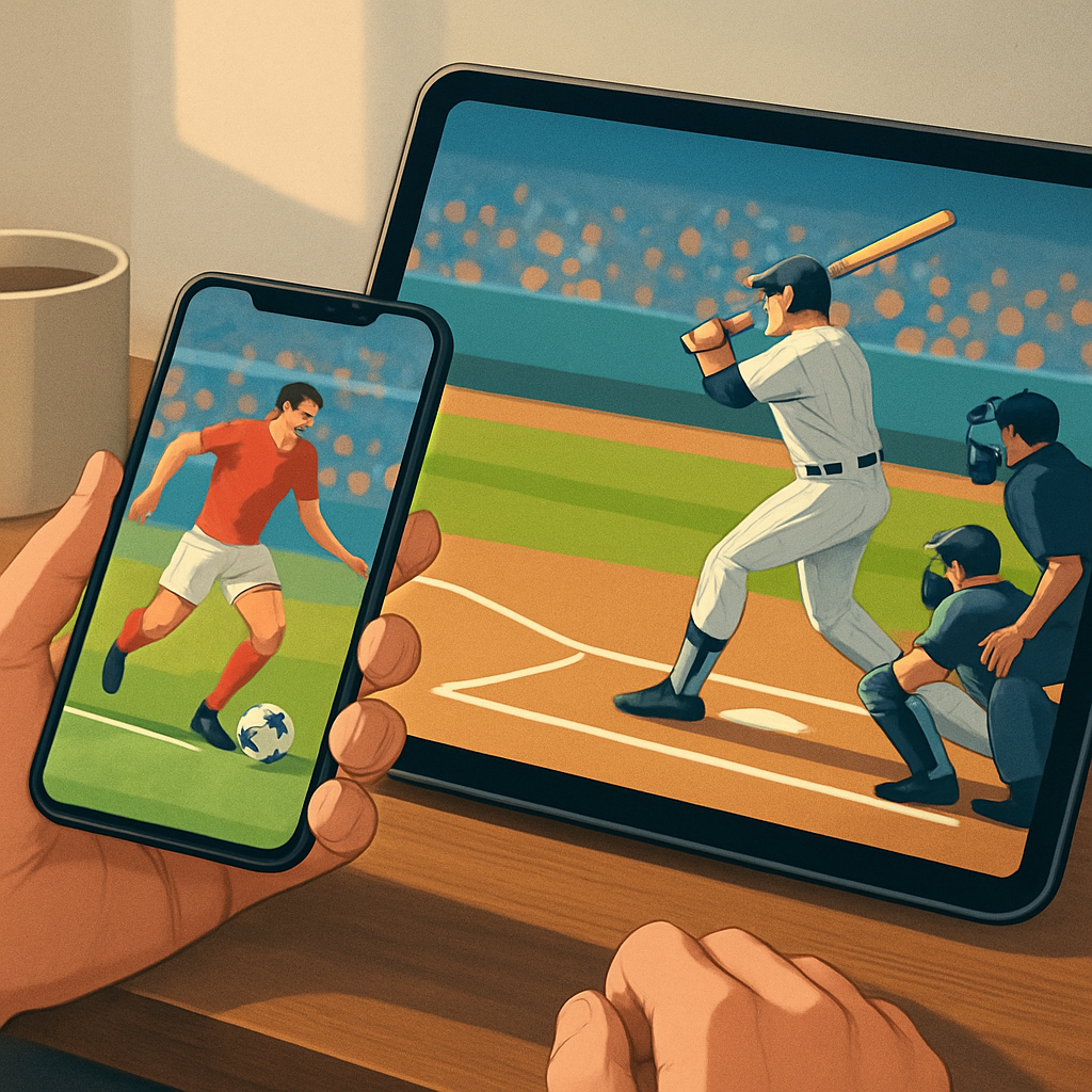 모바일에서 보는 무료 스포츠 중계 이미지