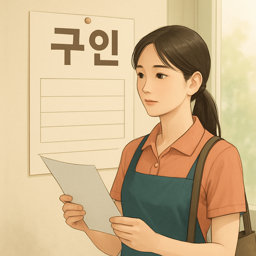 여자 알바 구인 이미지